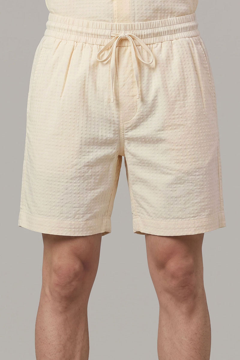 Fusion Men's Printed Cotton Short - Beige