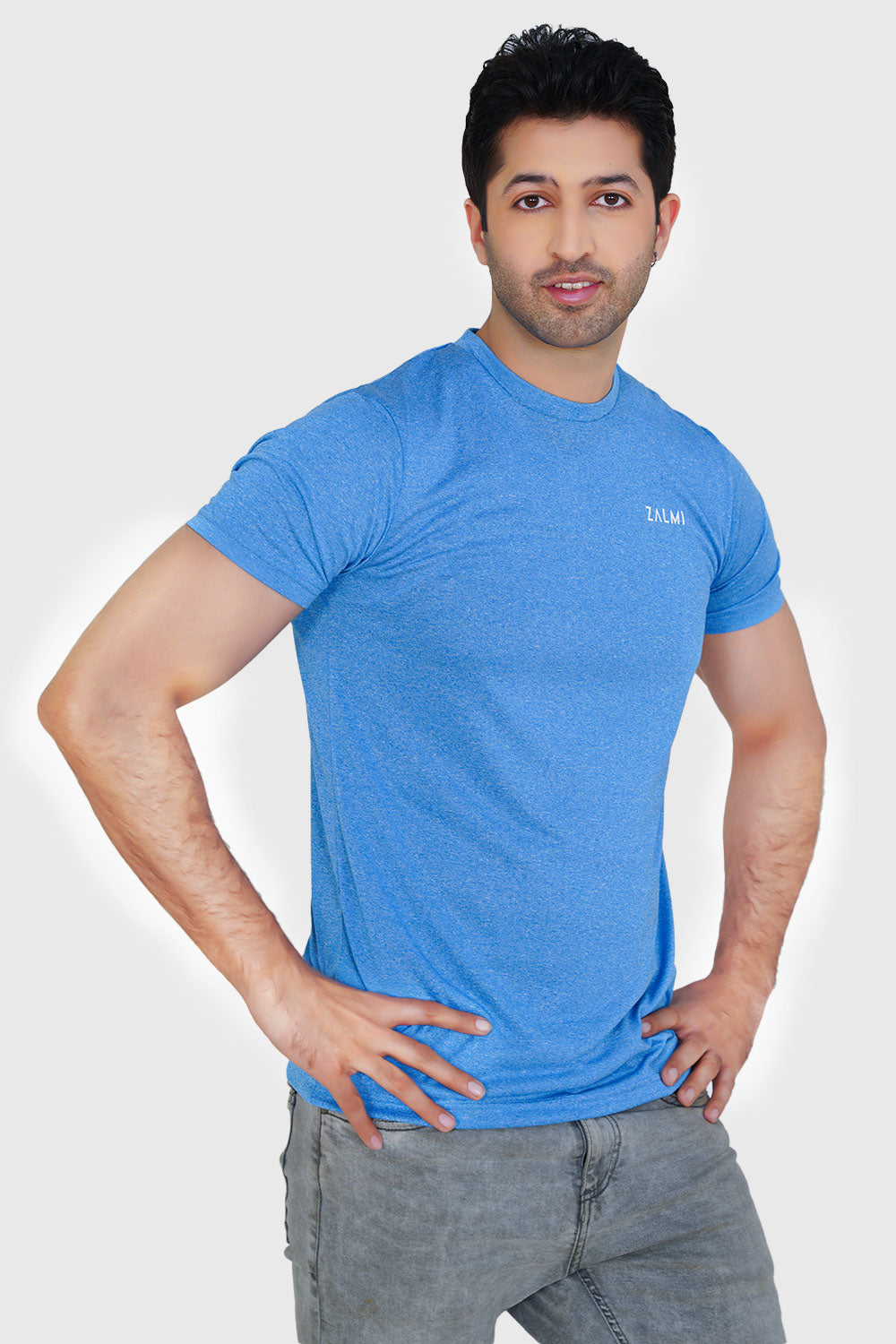 Zalmi Peak Performance Tee - Sky Blue for Ultimate Comfort