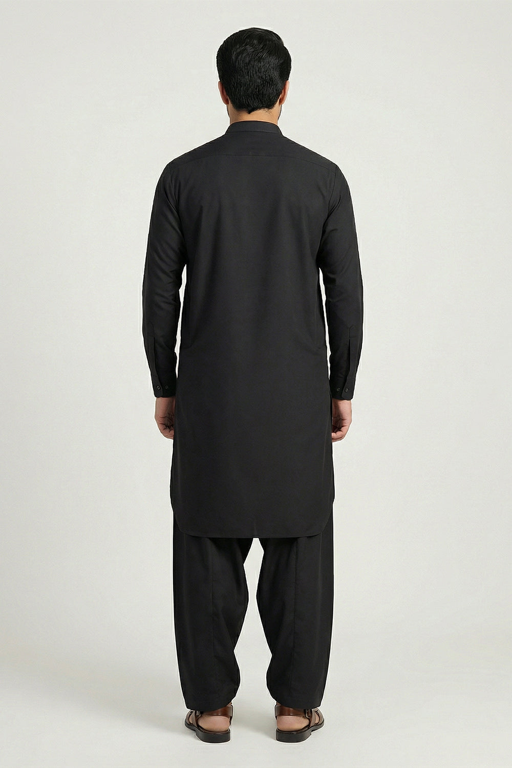 BB-005 Black Shalwar Kameez Wash n Wear - Ban