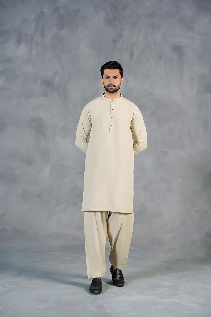 AGHAAZ KAMEEZ SHALWAR - CREAM