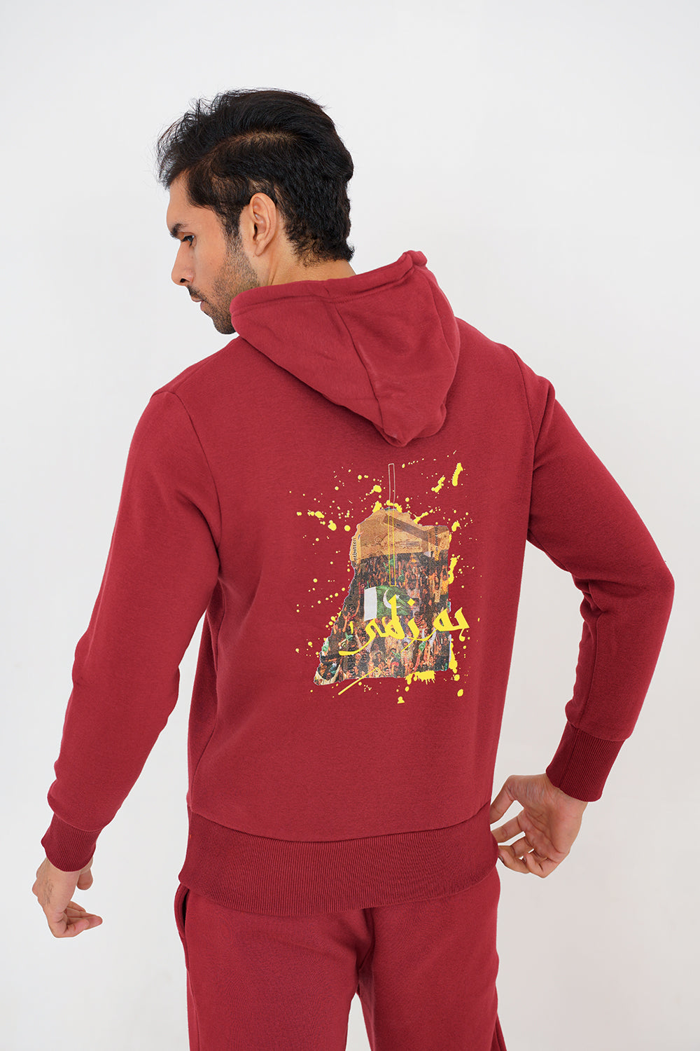 Hum Zalmi Hoodie - Burgundy - zalmi storeHum Zalmi Hoodie - Burgundy: Ideal Oversized Comfort