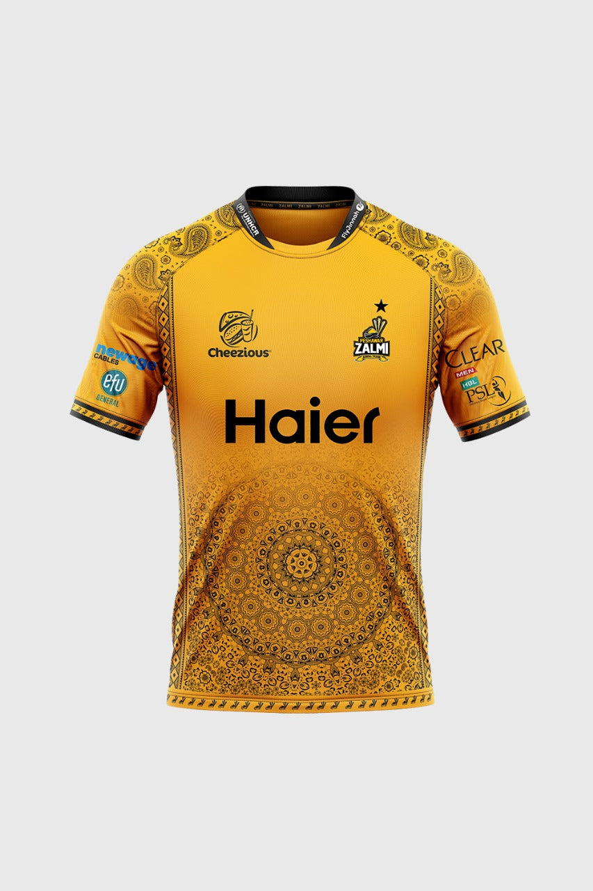 Peshawar Zalmi Official PSL X Home Premium Jersey (Babar 56)