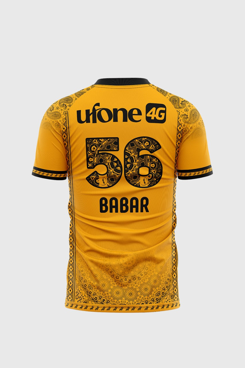 Peshawar Zalmi Official PSL X Home Premium Jersey (Babar 56)