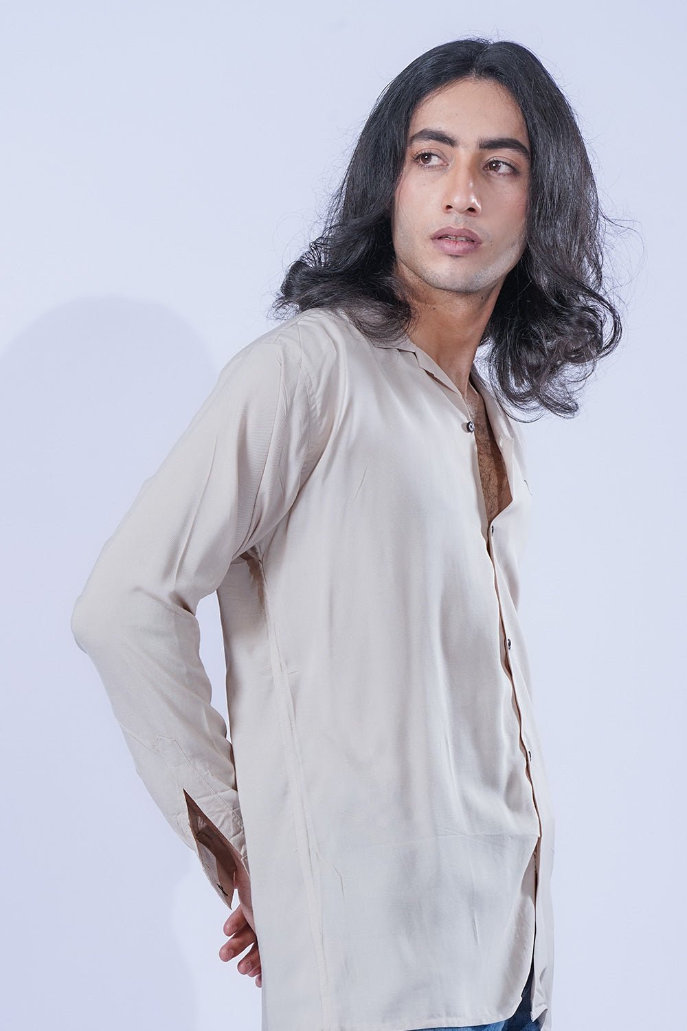 Beige Basic - Hawaiian Shirt for Cool Summer Style