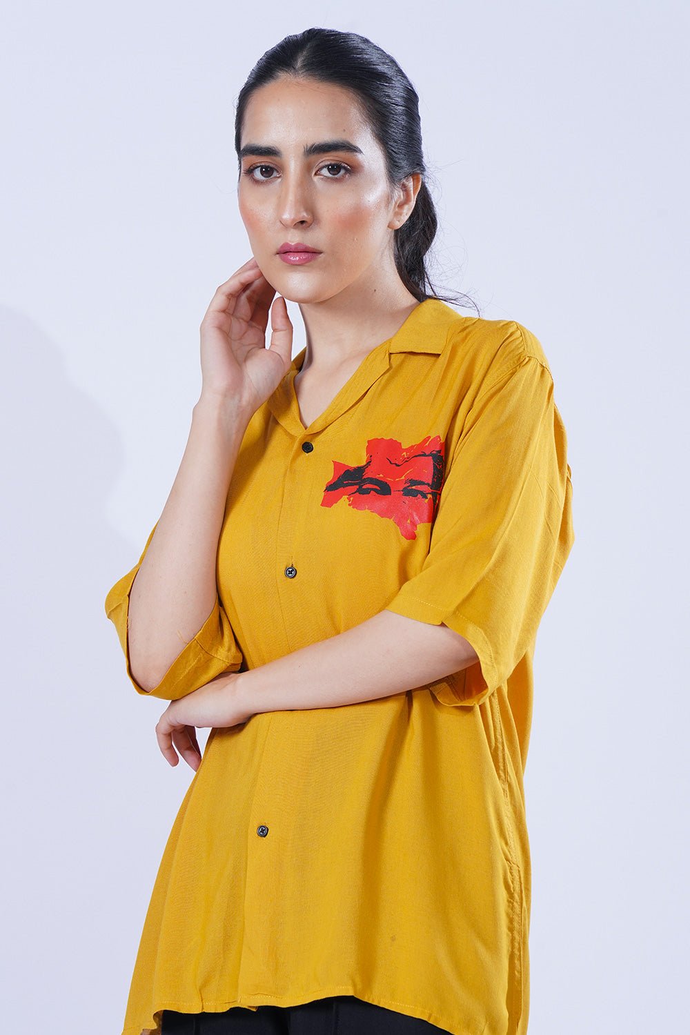 Mustard Printed - Hawaiian Shirt for Summer Style