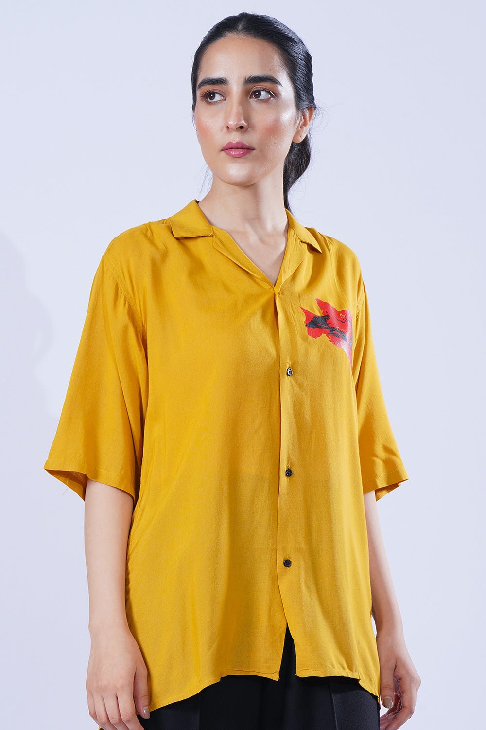 Mustard Printed - Hawaiian Shirt for Summer Style