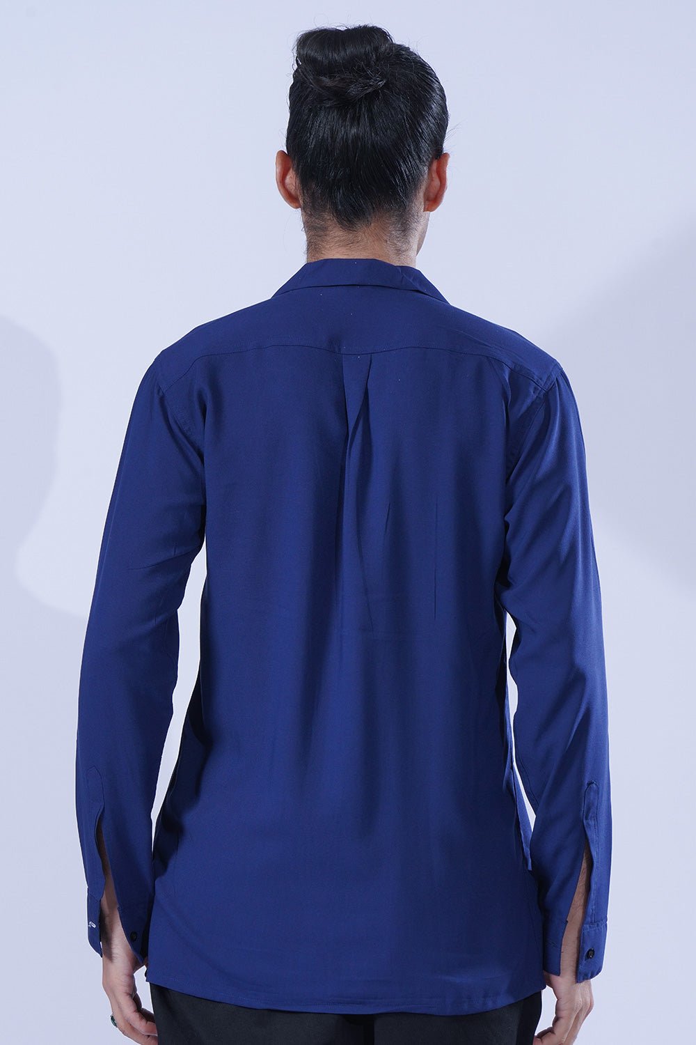 Navy Blue Basic - Hawaiian Shirt for Summer Comfort