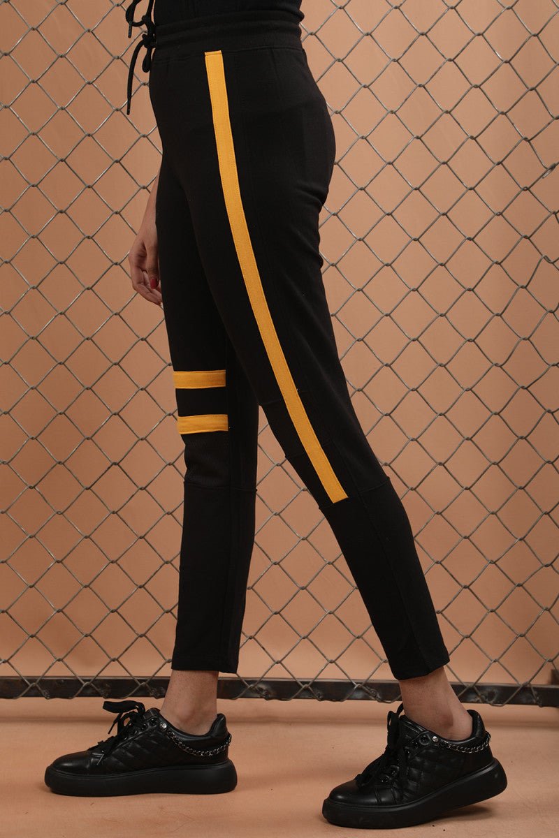 Striped Track Pants - Black - Zalmistore