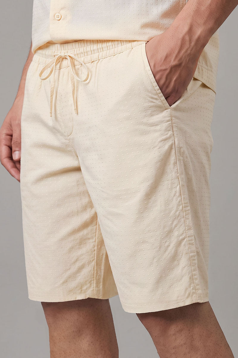 Fusion Men's Printed Cotton Short - Beige