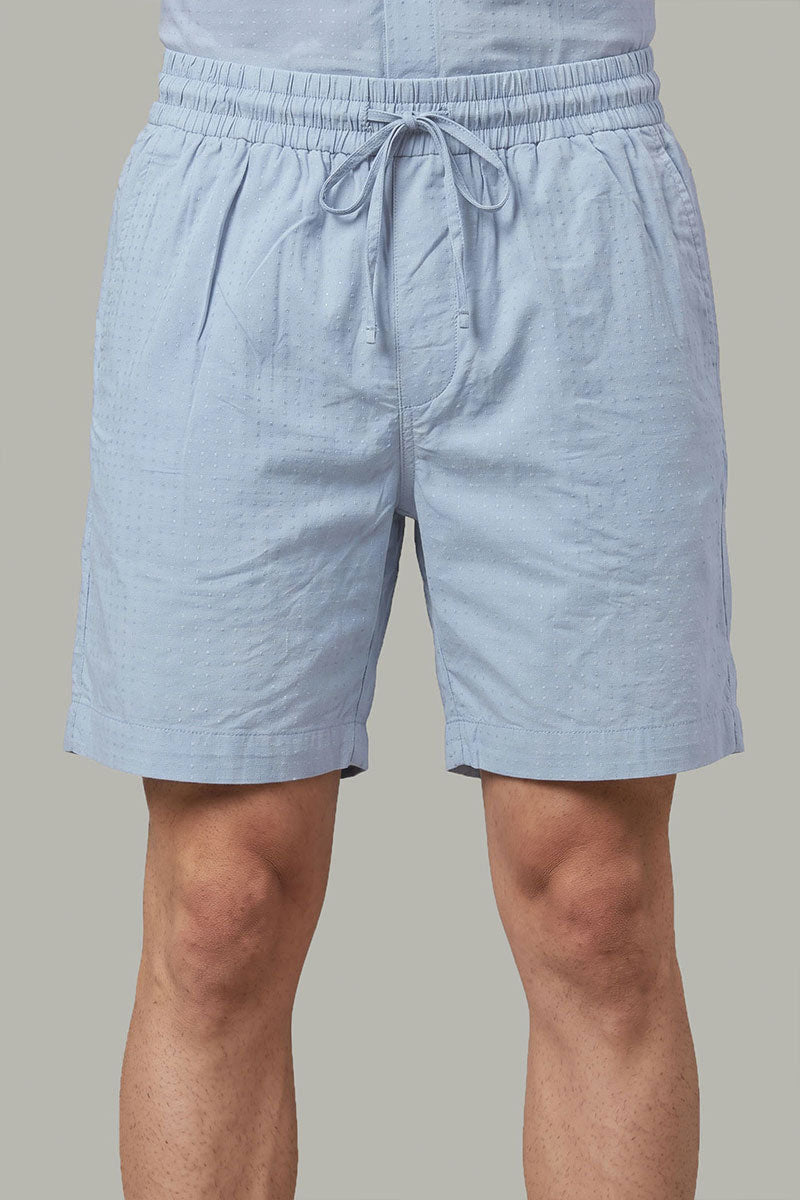 Fusion Men's Printed Cotton Short - Ice Blue