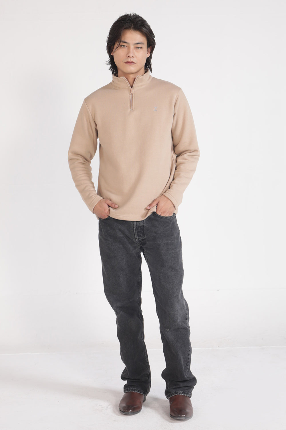 Zalmi Mock Neck Sweatshirt