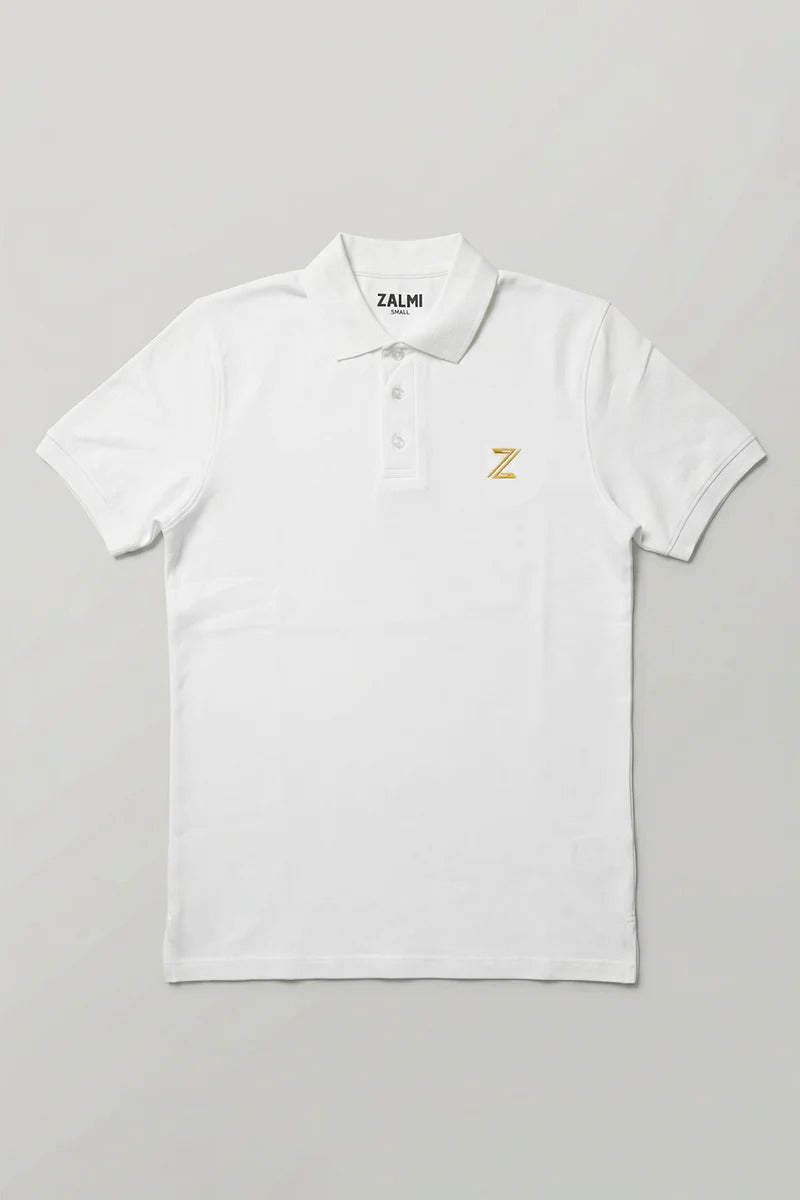 Zalmi White Polo - Limited Edition