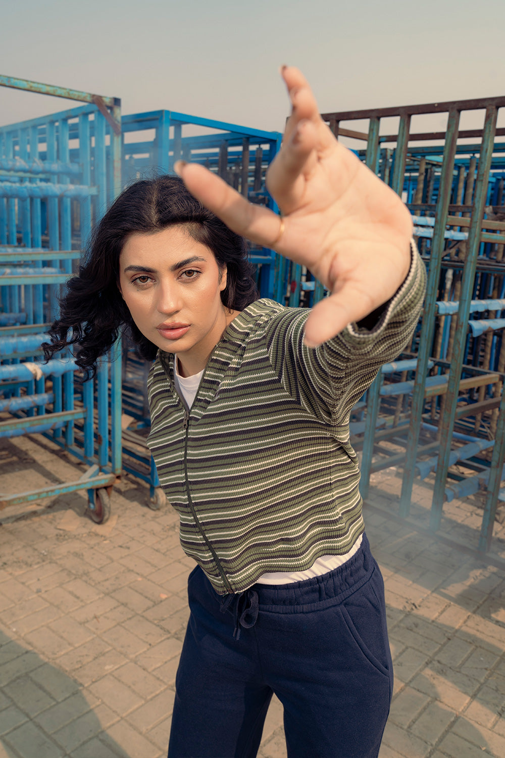 Zalmi Waffle Zip Hoodie