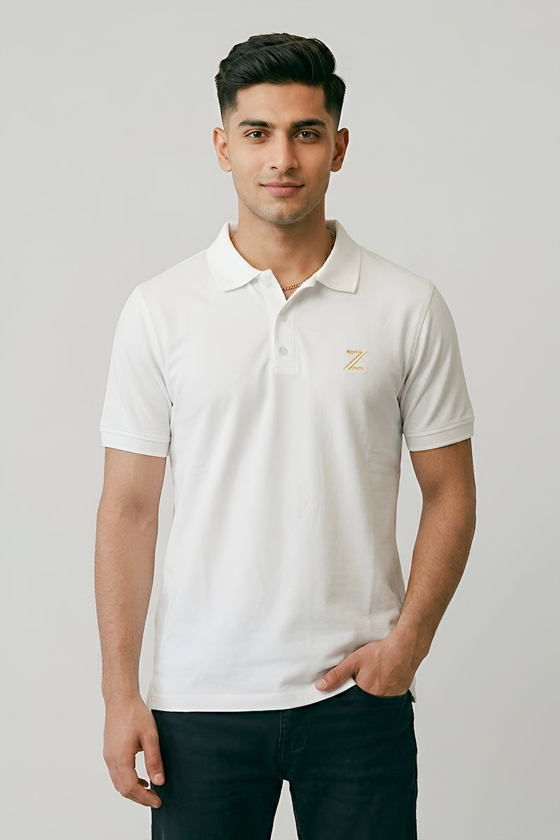 Zalmi White Polo - Limited Edition