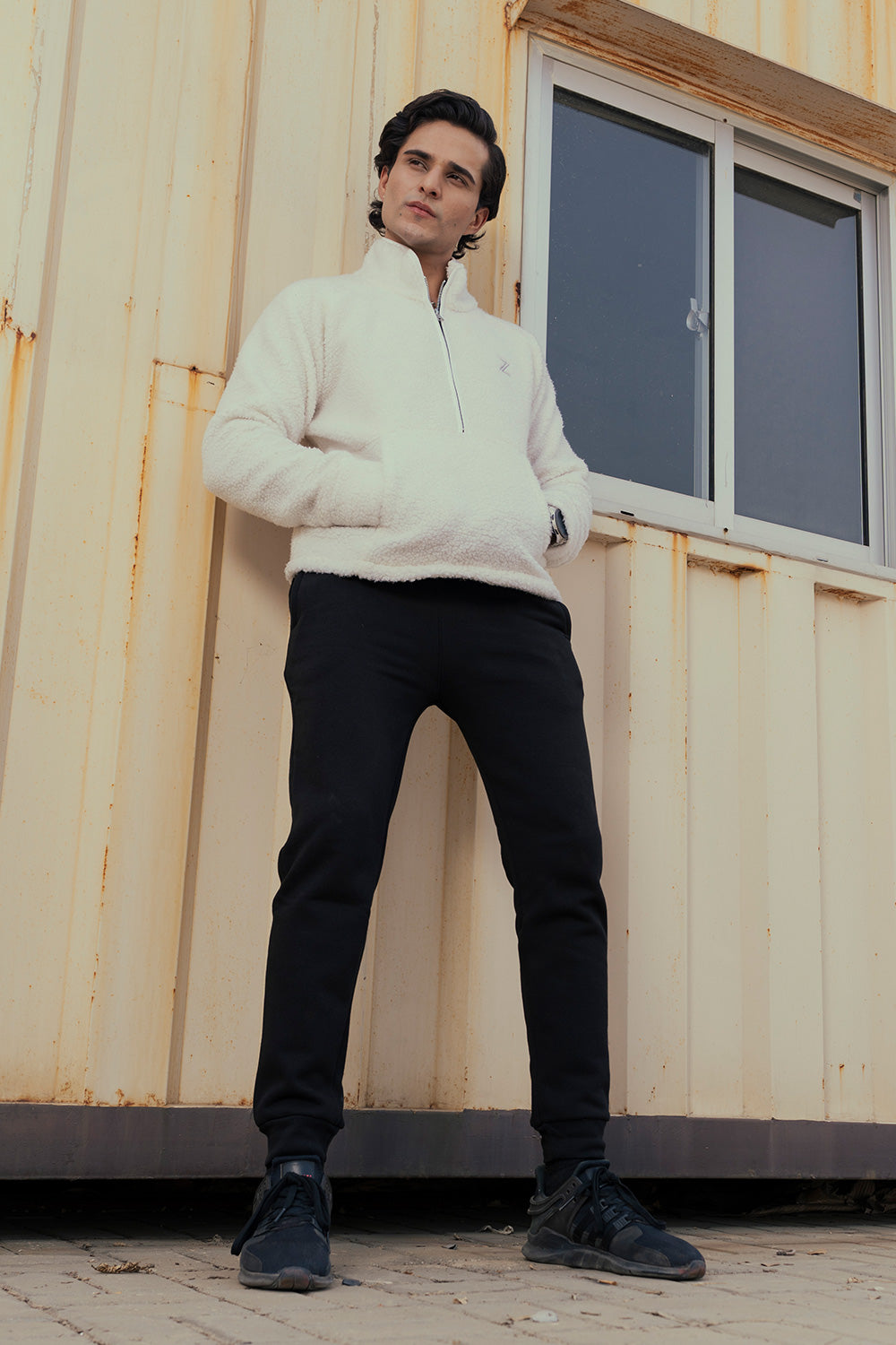 Zalmi Oversized Pile Half Zip jacket