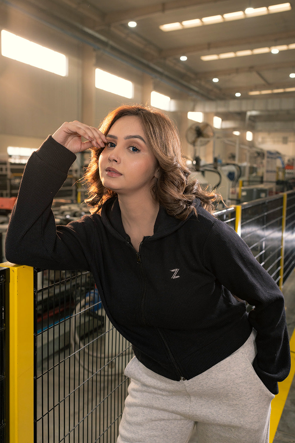 Zalmi Waffle Zip Hoodie