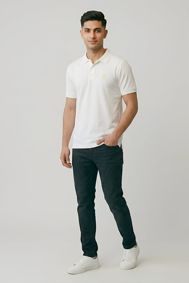 Zalmi White Polo - Limited Edition