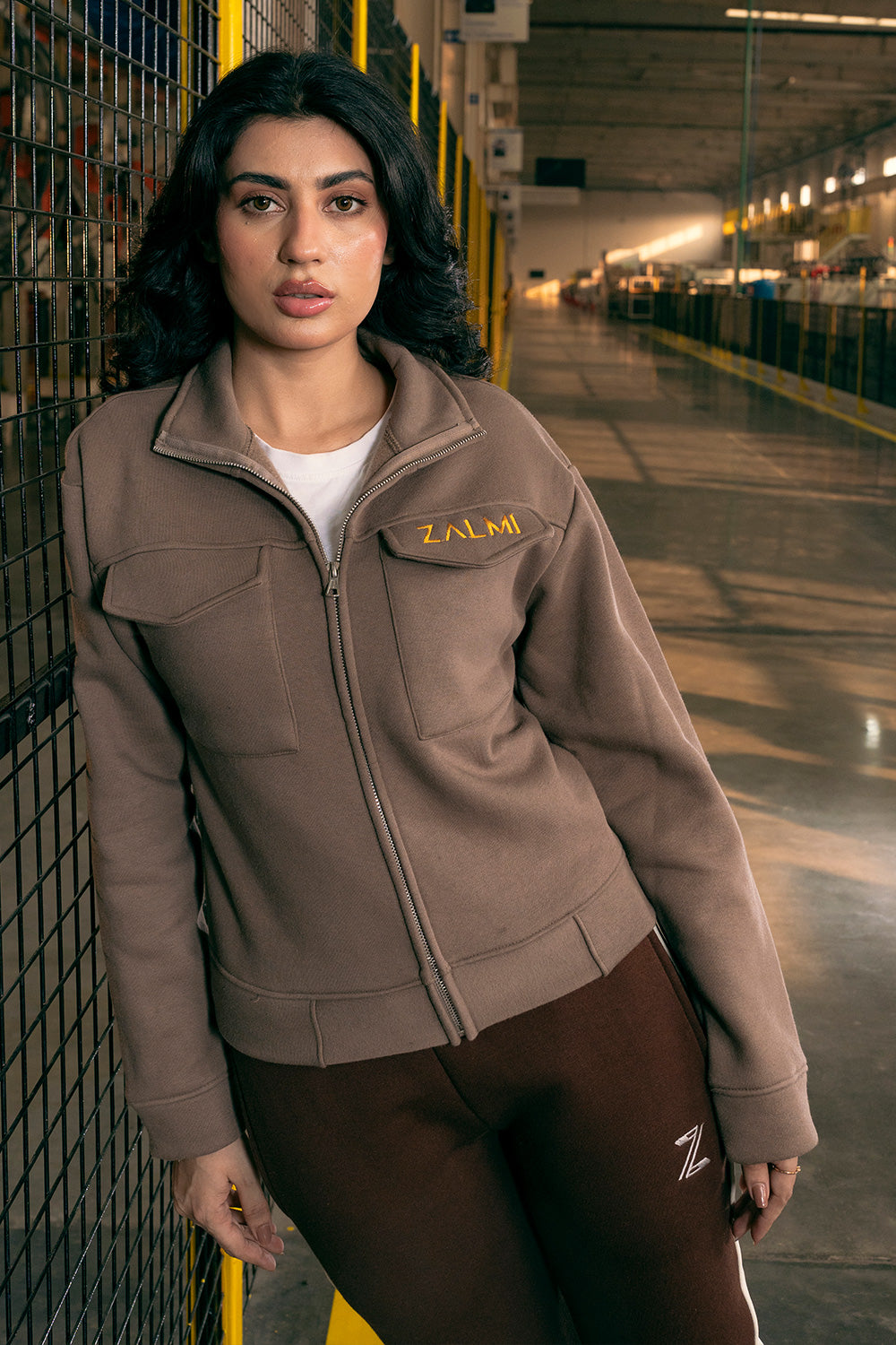 Zalmi Cropped Bomber Jacket