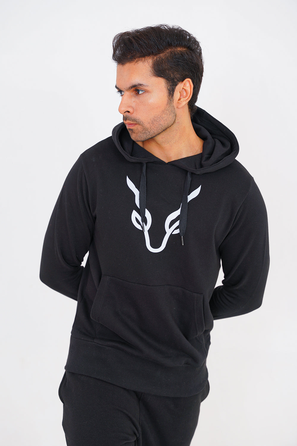 Classic Markhor Hoodie - Black by Zalmi Store | Stylish Casual Outfit