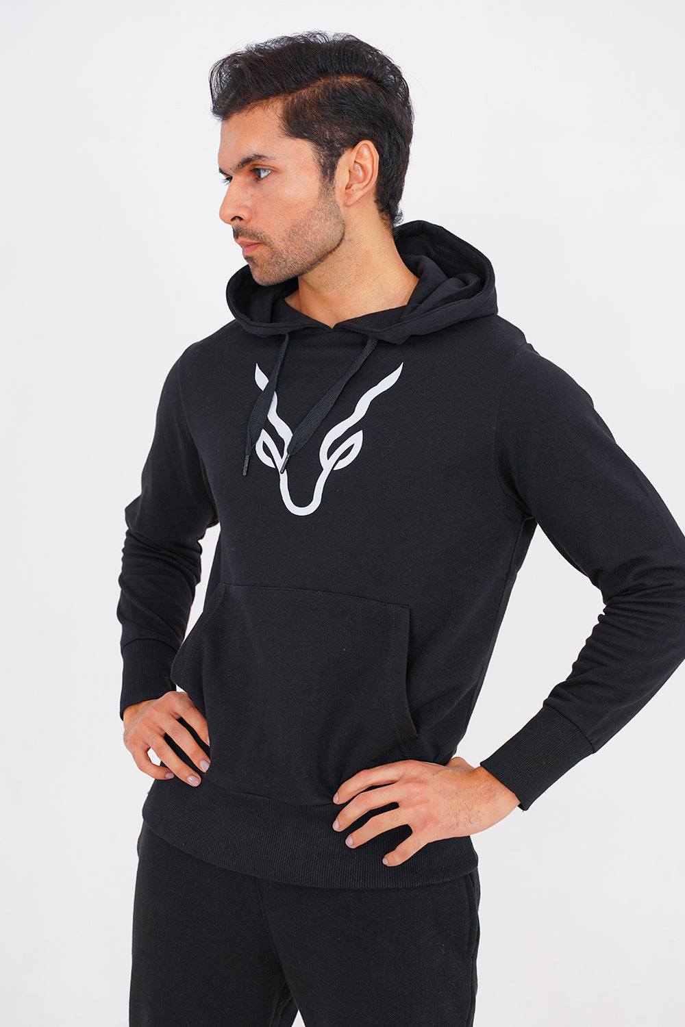 Classic Markhor Hoodie - Black by Zalmi Store | Stylish Casual Outfit