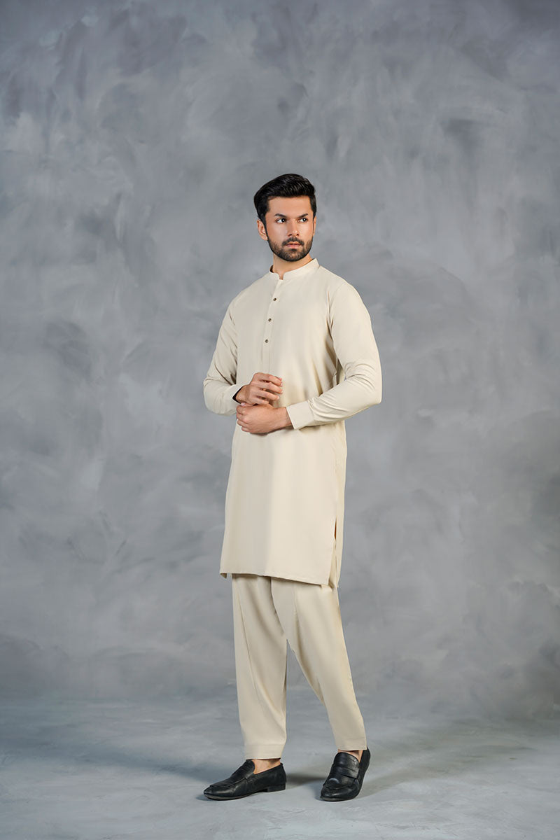 AGHAAZ KAMEEZ SHALWAR - CREAM