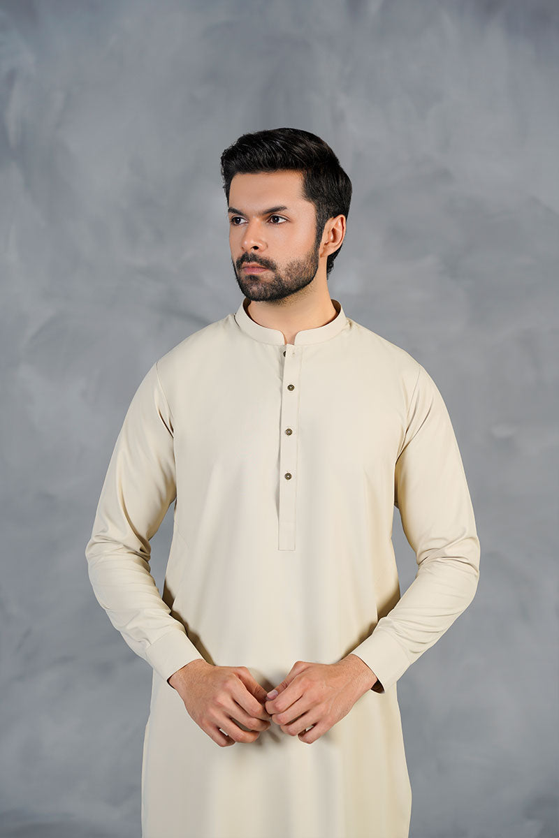 AGHAAZ KAMEEZ SHALWAR - CREAM