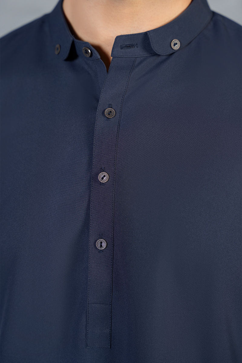 AGHAAZ KAMEEZ SHALWAR - NAVY BLUE