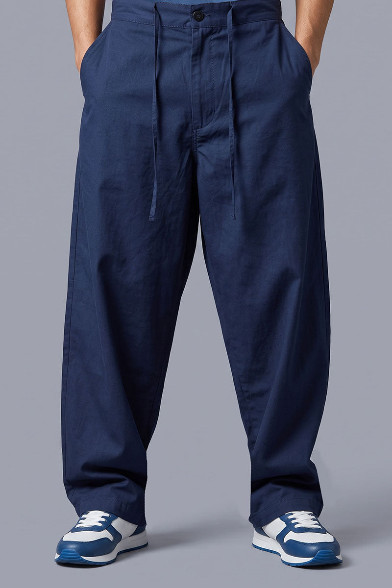 Fusion Men's Casual Relaxed Trouser - Navy Blue
