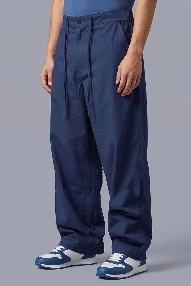 Fusion Men's Casual Relaxed Trouser - Navy Blue