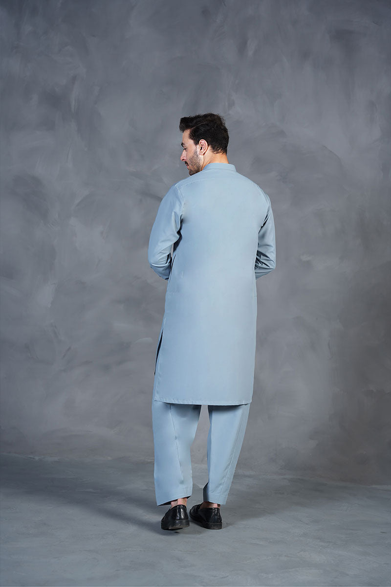 AGHAAZ KAMEEZ SHALWAR - ICE BLUE