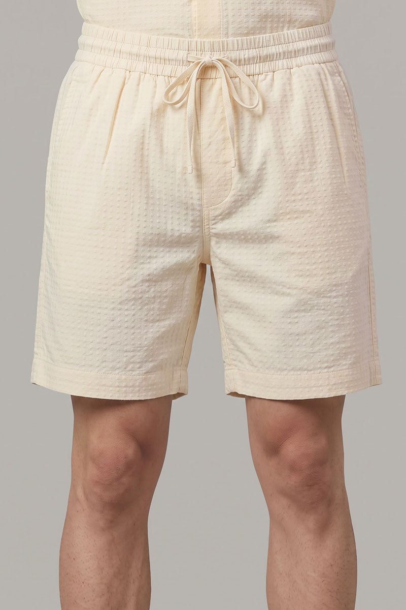 Fusion Men's Printed Cotton Short - Beige