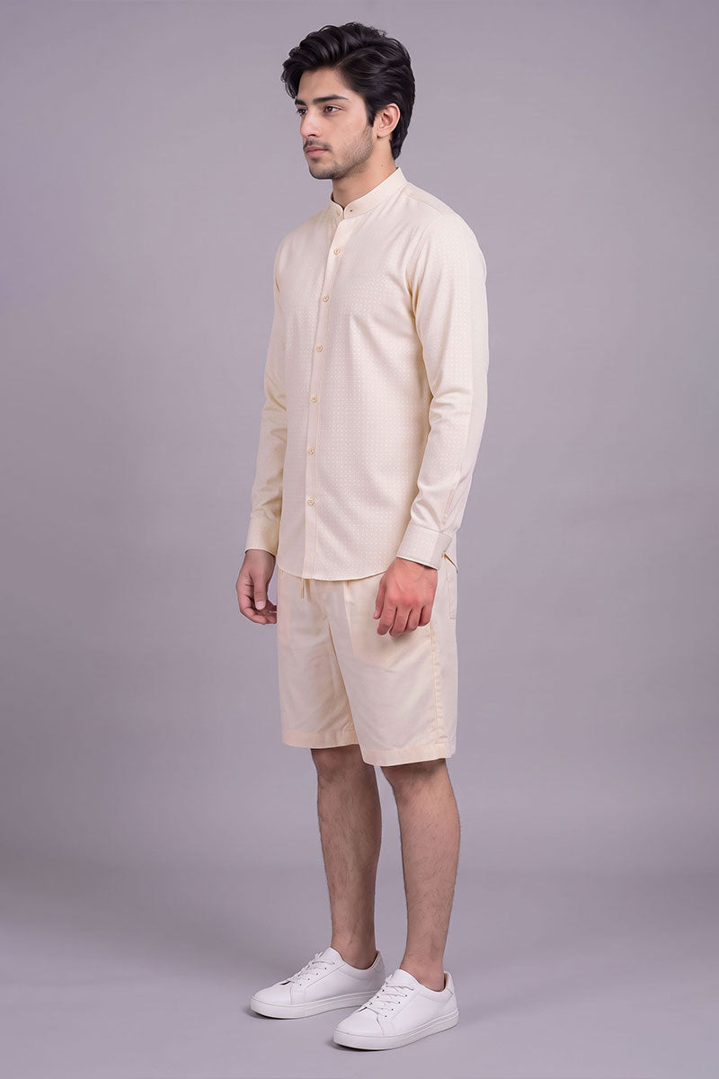 Fusion Men's Printed Cotton Short - Beige